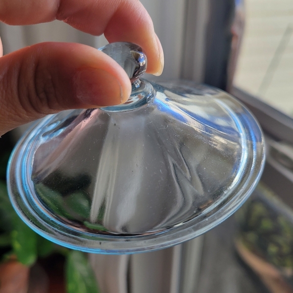 Rare Vintage Fosforia Blue Depression Glass Sugar Bowl with Lid "AS IS" - Picture 8 of 11